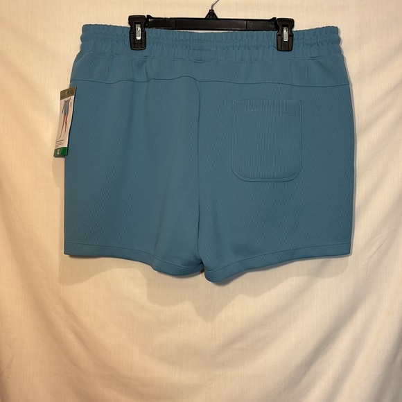 Mondetta Short Drawstring Waist Pink Blue Ribbed Scuba Short Bundle Size XL - Picture 3 of 9